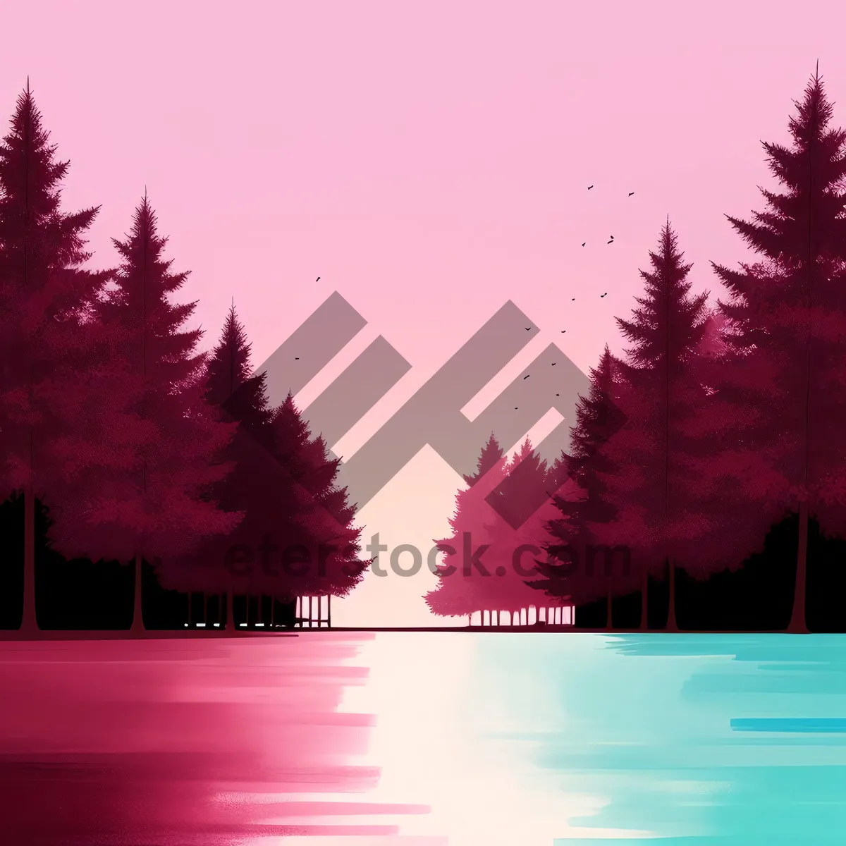 Picture of Maple Holiday Silhouette: Festive Tree Branch Design