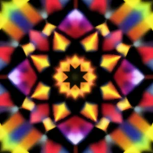 Vibrant Geometric Hippie Mosaic Design