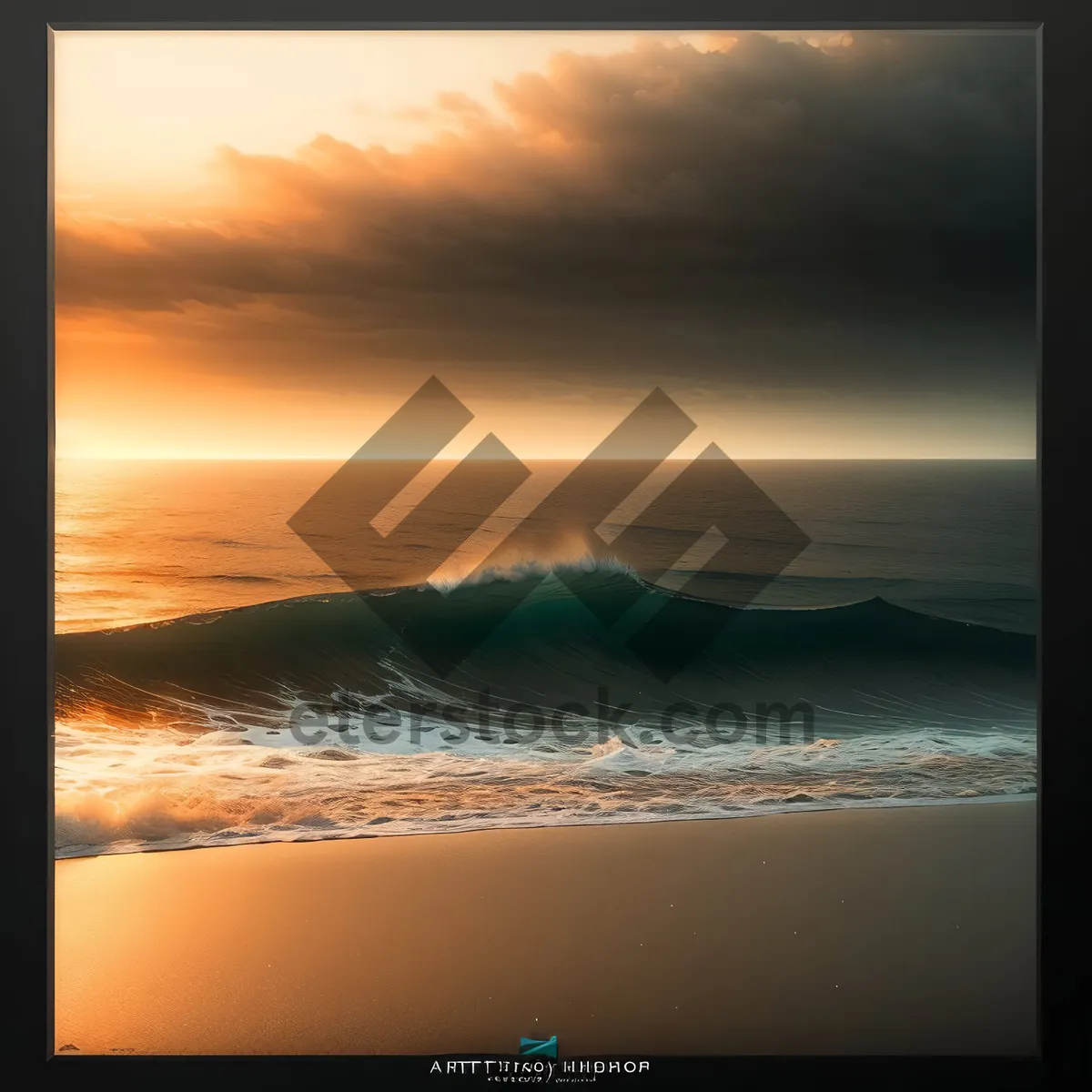 Picture of Golden Horizon over Ocean's Serene Beach