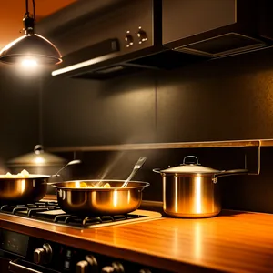 Modern Luxury Kitchen Stove in Elegant Home