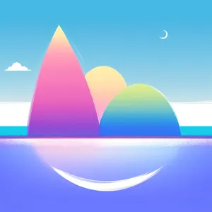 Vibrant Wave: Colorful Gradient Graphic Wallpaper