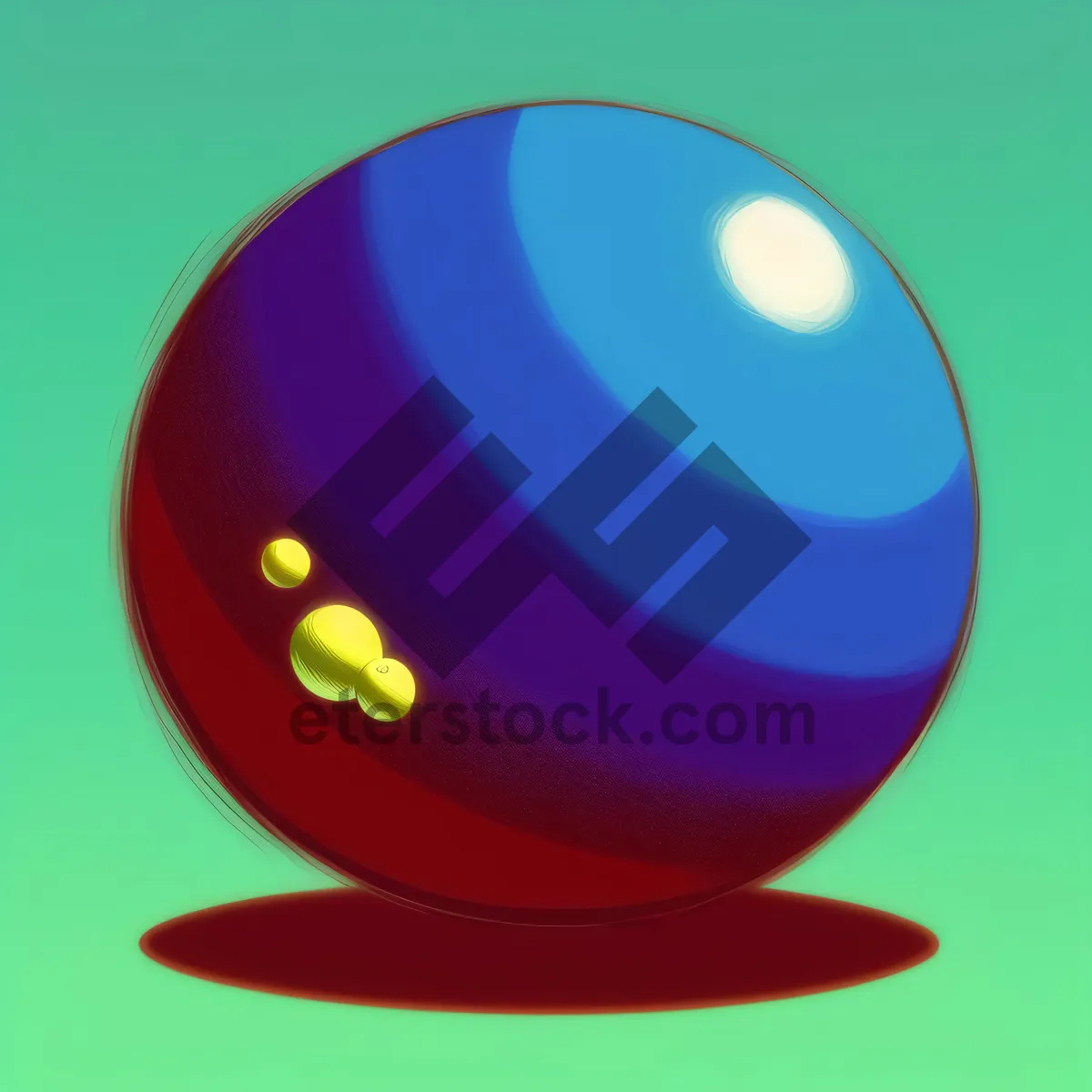 Picture of Shiny Glass Button Icon - Colorful Round Symbol