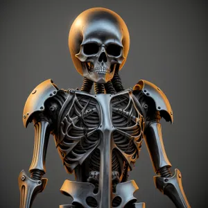 Horror-themed 3D Skeleton Anatomy illustration