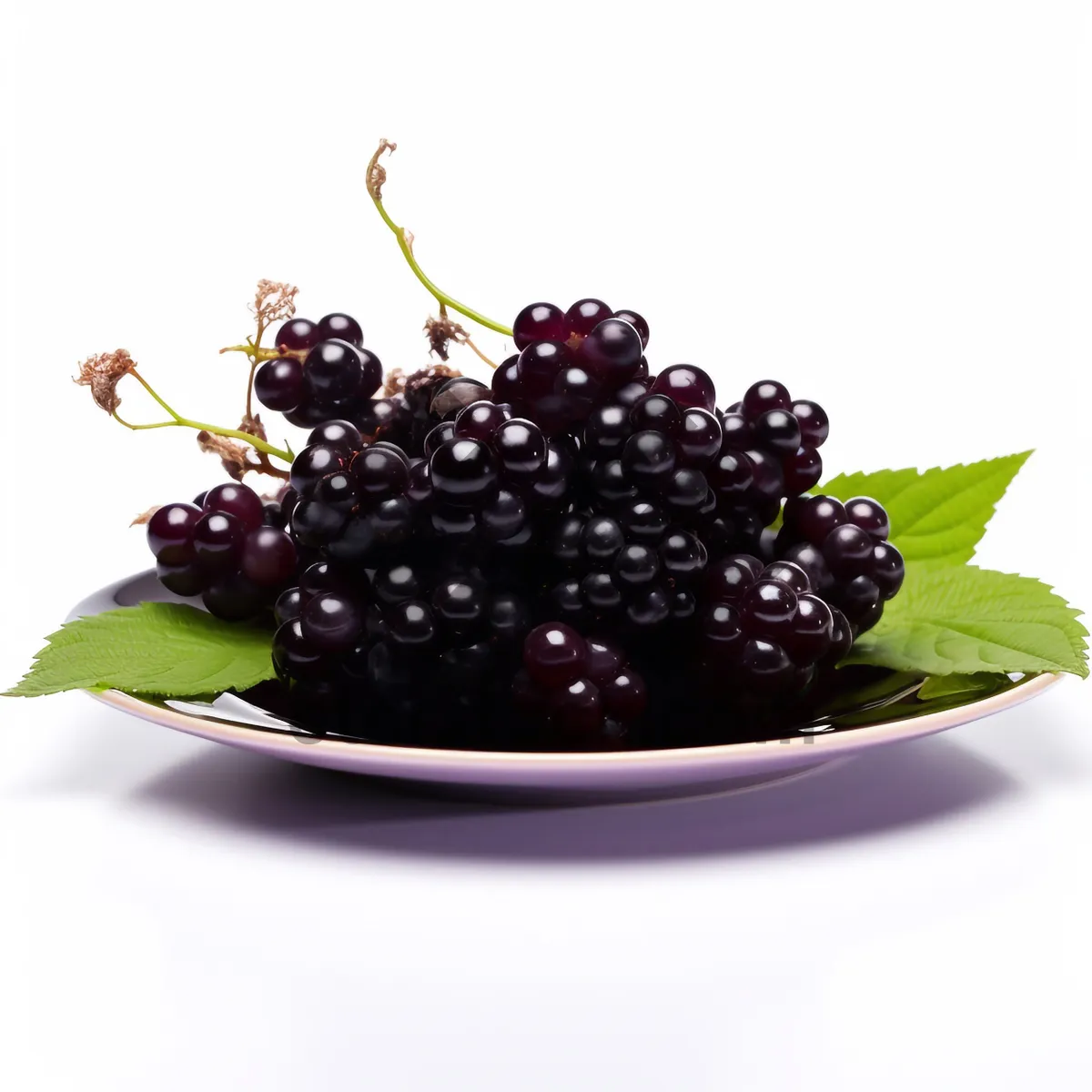 Picture of Fresh blackberry and raspberry fruit bowl