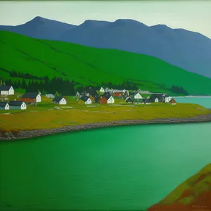 Tranquil Golf Course amidst Scenic Landscape