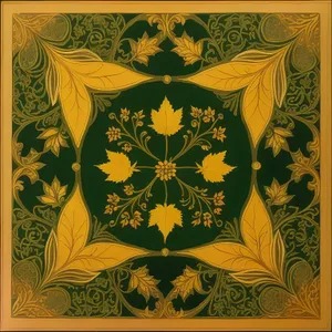 Vintage Arabesque Silk Damask Decorative Tile