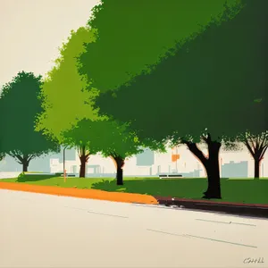 Idyllic Summer Landscape with Rolling Hills