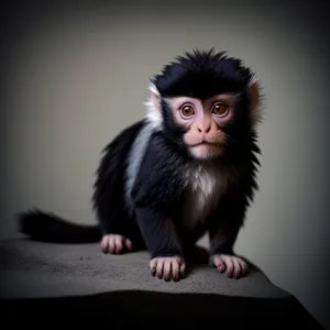 Adorable baby monkey with captivating eyes