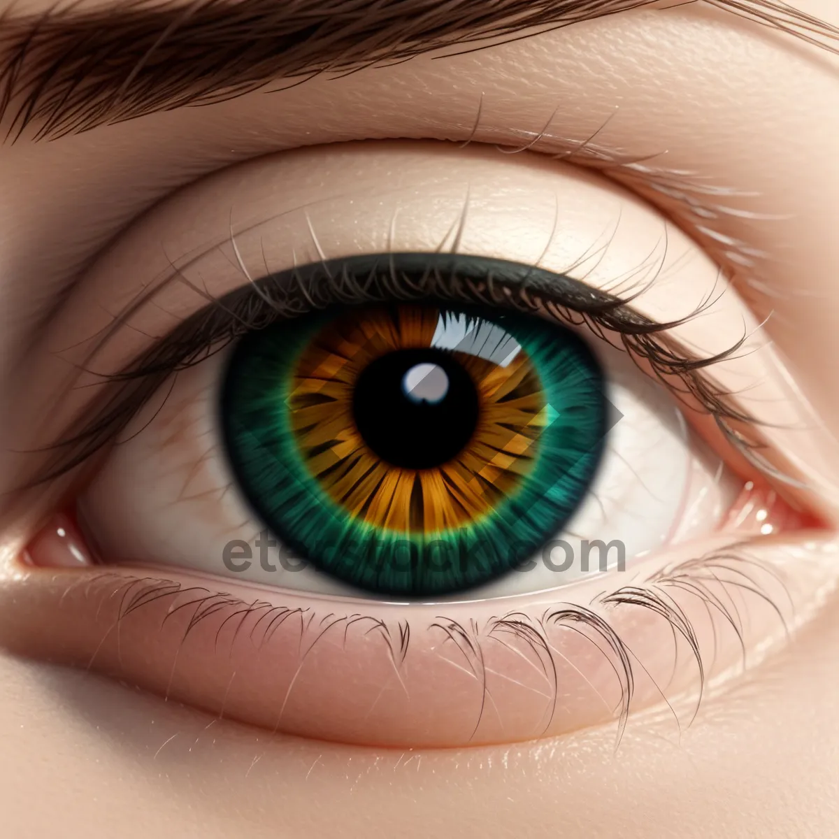 Picture of Close-up of Human Eyeball - Iris and Pupil