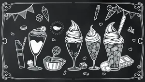 Black Floral Graphic Design Element