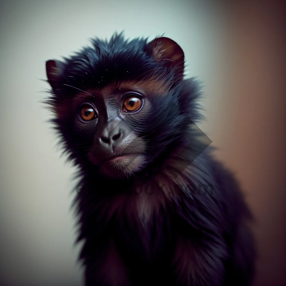 Picture of Furry Primate Portrait: Adorable Wild Monkey Kitty
