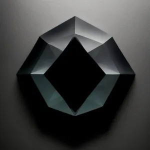 3D Gem Box Icon - Solid Glass Matter Design