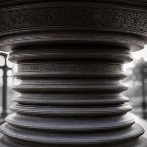 Column Stack of Spa Stones and Coins Tower