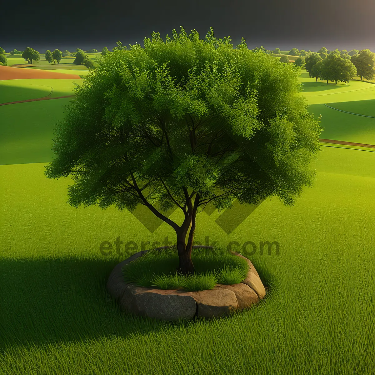 Picture of Serenity Under the Oak Tree