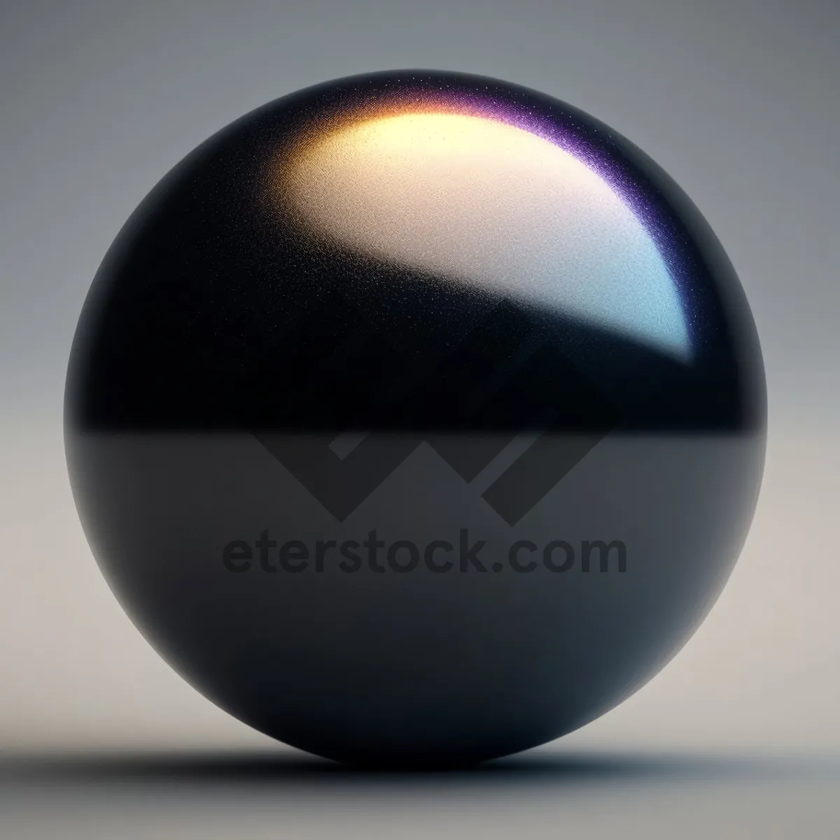 Picture of Shiny Glass Sphere With Satellite Reflection