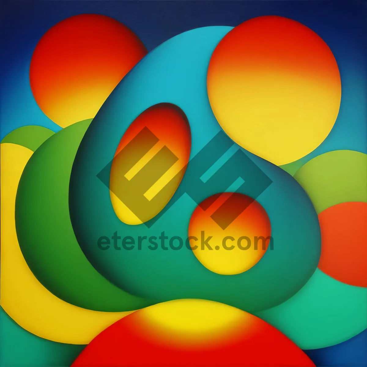 Picture of Bright Colorful Glass Button Icon Set