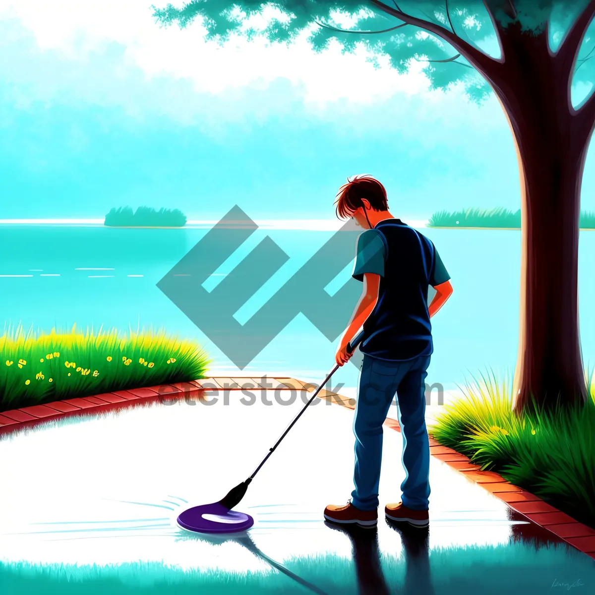 Picture of Active Cleaner with Broom, Sporting a Fresh Look