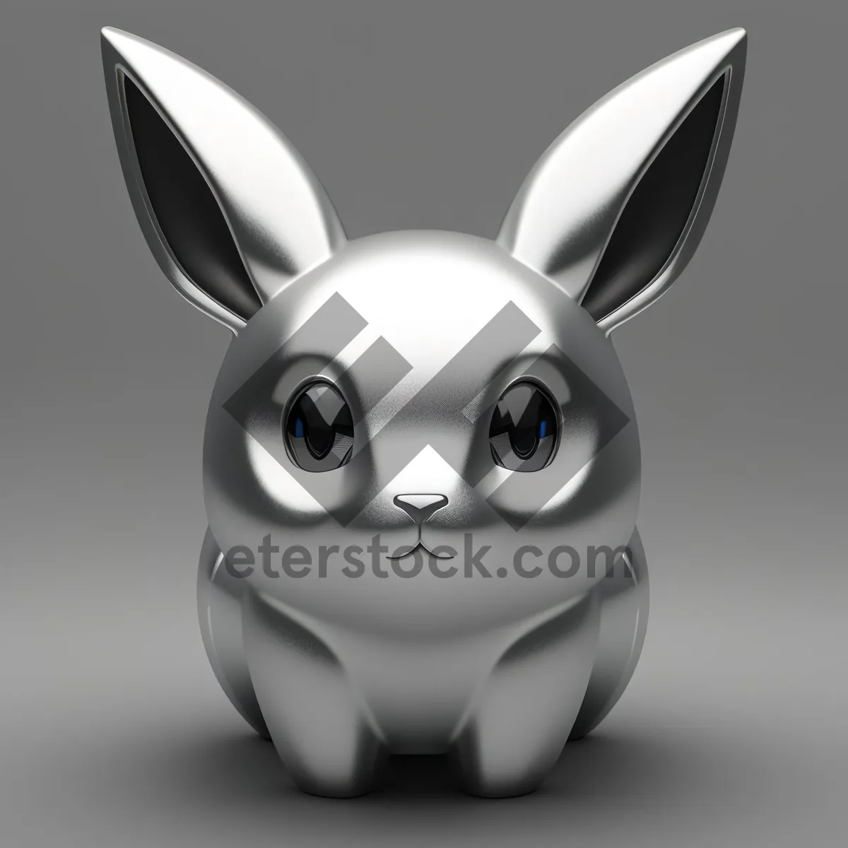 Picture of Cute Bunny Cartoon with Happy Smile