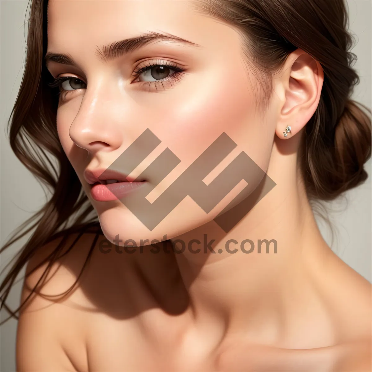 Picture of Glamorous brunette model with captivating eyes.