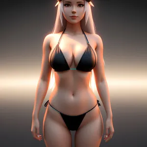 Stunning Black Bikini Model: Tempting and Sexy