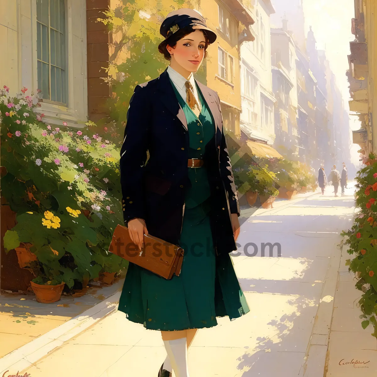 Picture of Happy successful businessman in office building