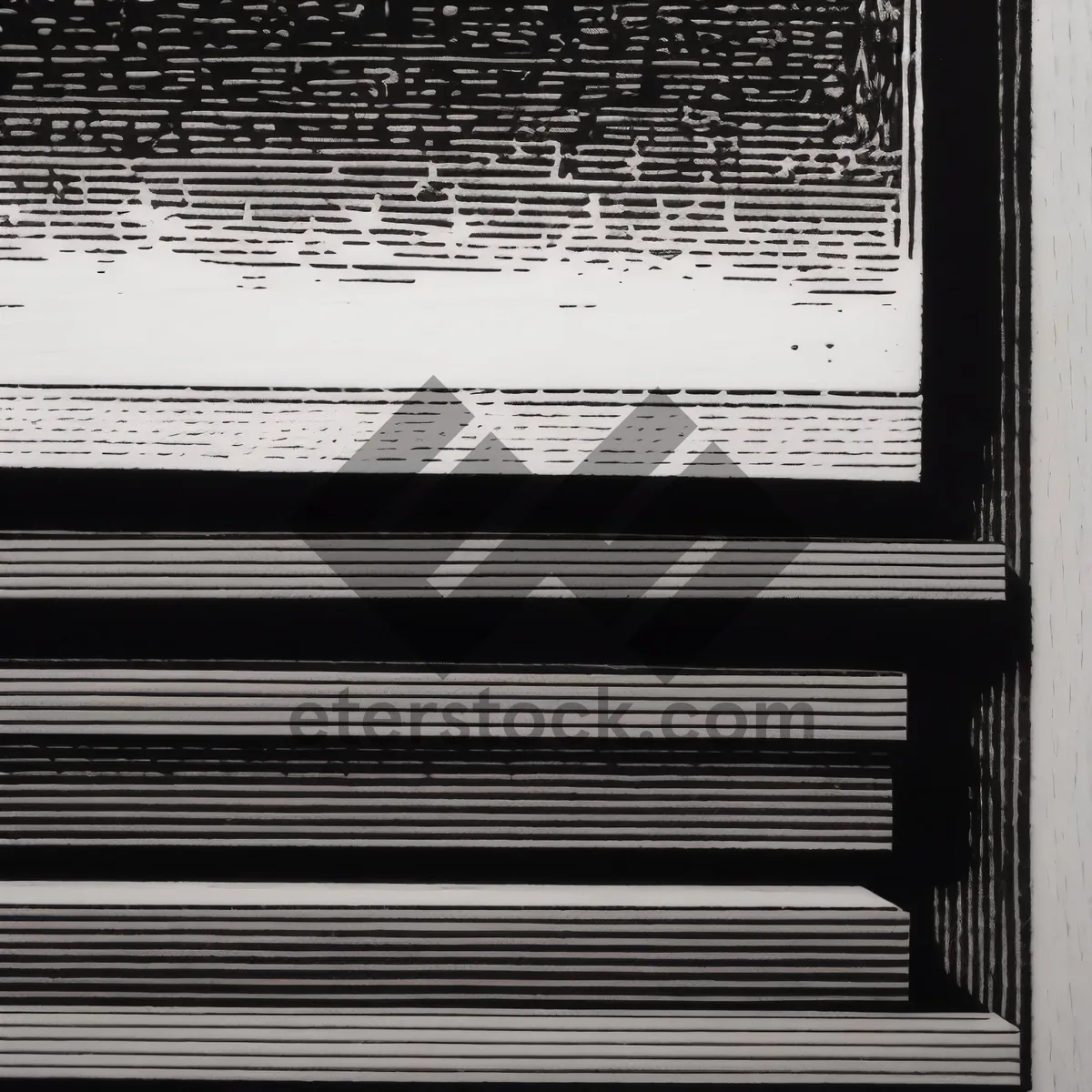 Picture of Vintage Metal Window Blind with Radiator Pattern
