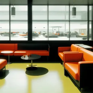 Modern restaurant interior design with luxury furniture and decor.