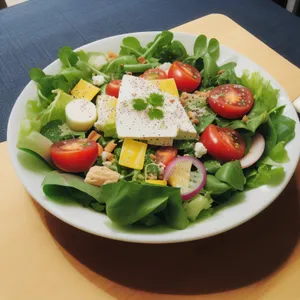 Delicious Vegetable Salad with Fresh Ingredients