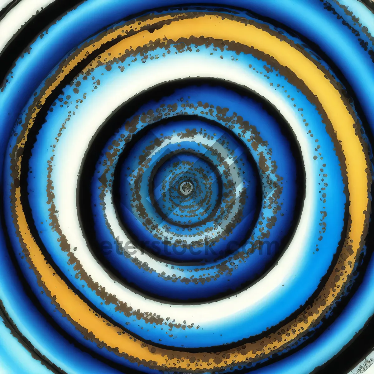 Picture of Colorful Abstract Coil Spiral - Digital Fractal Art