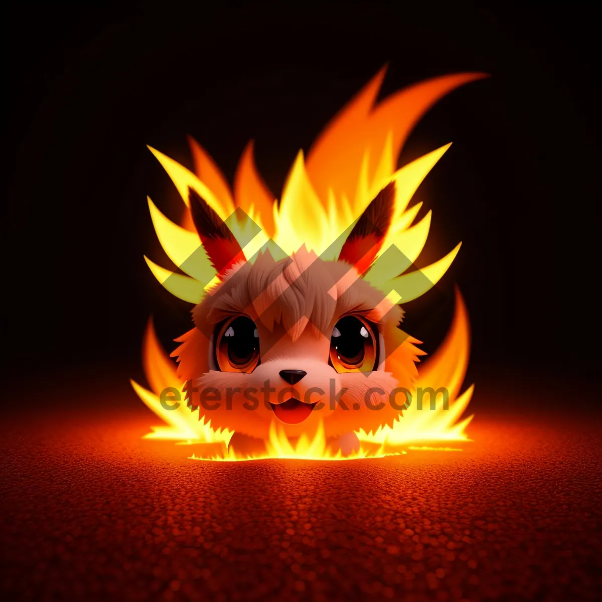 Picture of Blazing Fire Icon: Vibrant Orange Flame Design