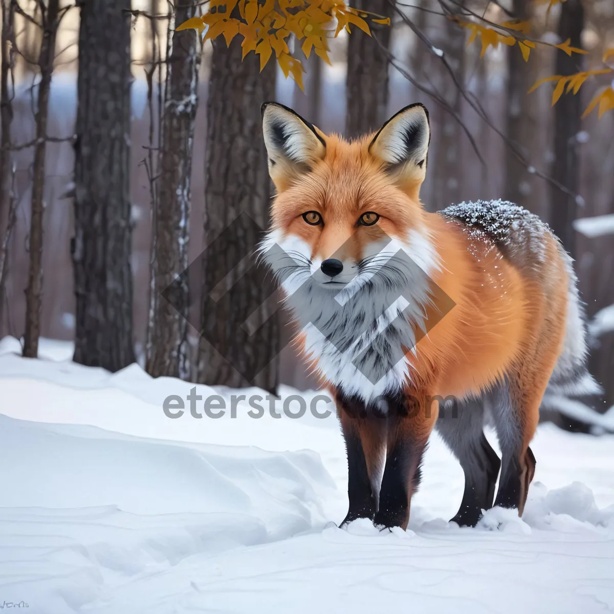 Picture of Curious Red Fox with Fluffy Fur