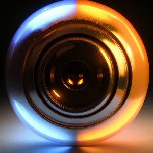 Colorful Fractal Circle Design - Shiny Digital Art