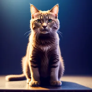 Adorable Gray Tabby Cat with Playful Expression