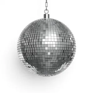 Shiny sphere ball decoration on grid background