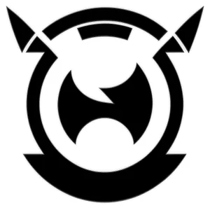 Black Symbol Set: Artistic Icon Silhouettes for Heraldry Design