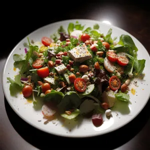 Fresh and Healthy Mediterranean Salad with Feta Cheese