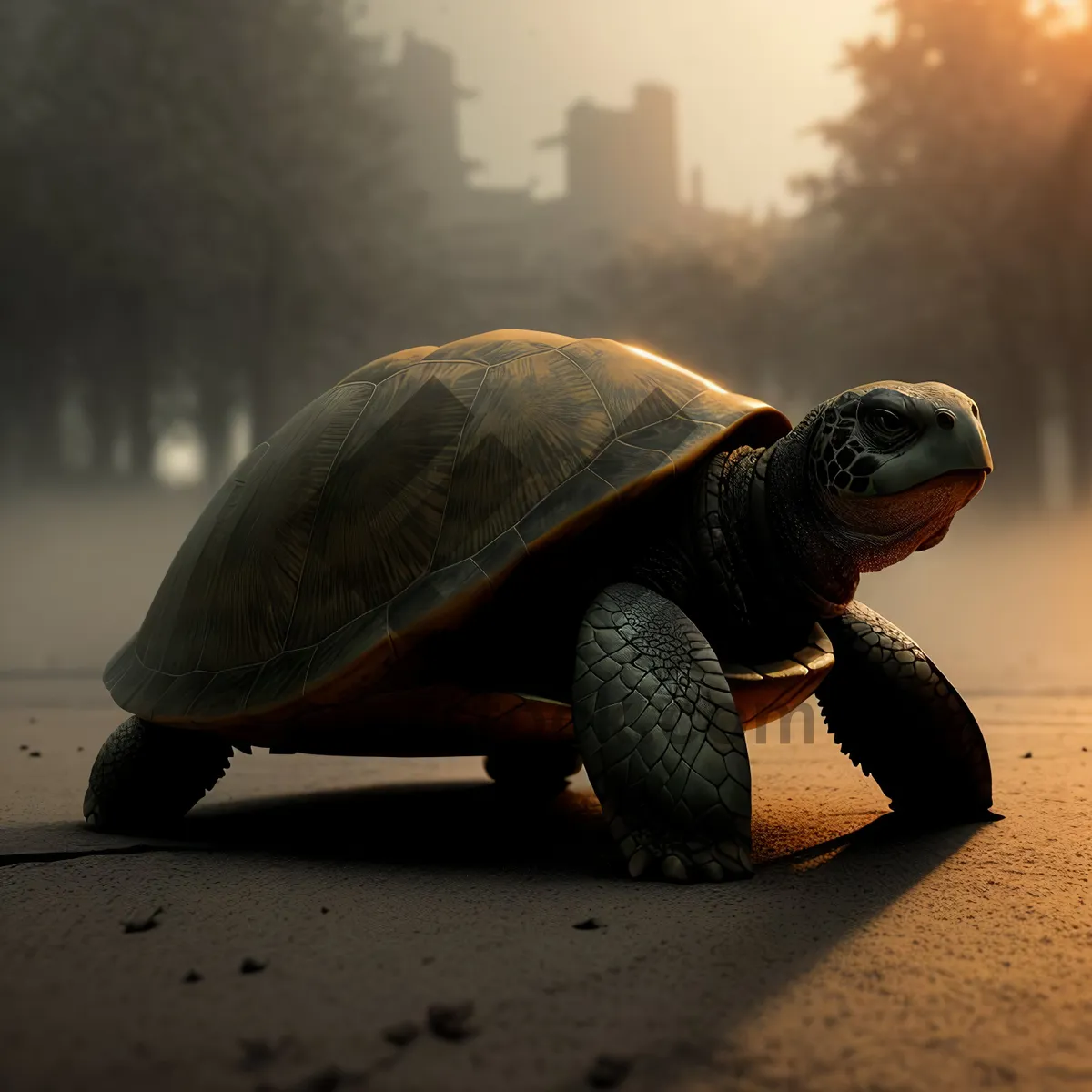 Picture of Terrapin Turtle - Majestic Guardian of the Wetlands