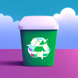 Sustainable 3D Plastic Garbage Container