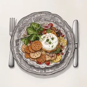 Delicious and nutritious vegetable salad on a plate
