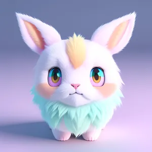 Fluffy Bunny - Cute Cartoon Easter Pet