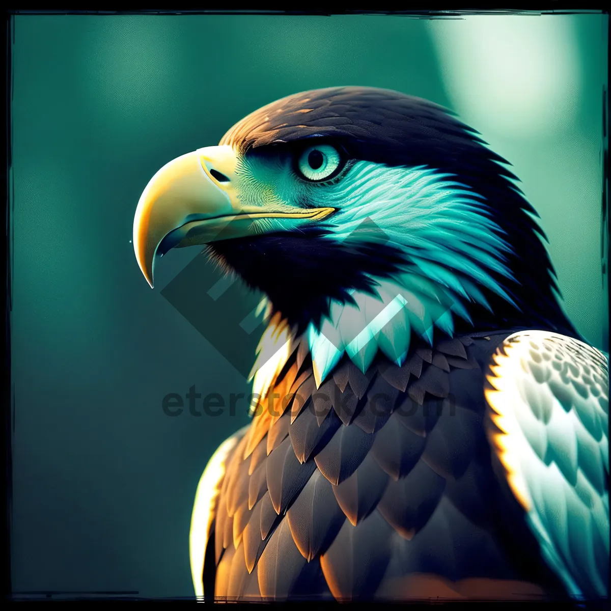 Picture of Yellow-eyed Bald Eagle in Nature's Realm