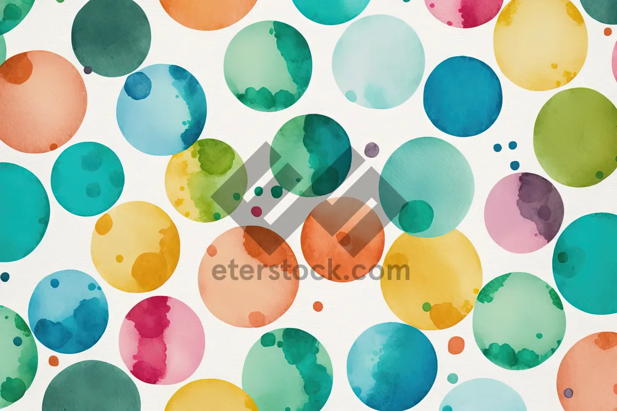 Picture of Colorful Polka Dot Orange and Yellow Circle Pattern