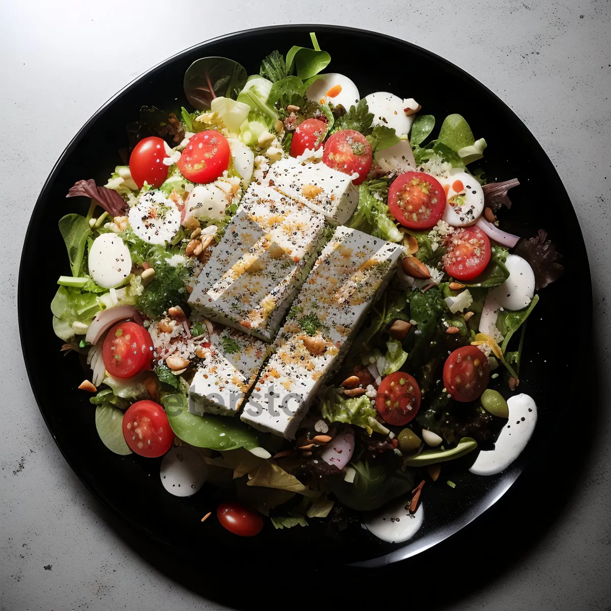 Picture of Grilled meat and vegetable salad with tomatoes