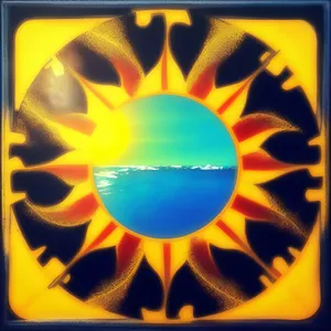 Vibrant Sunflower Emblem - Symbol of Healing and Warmth