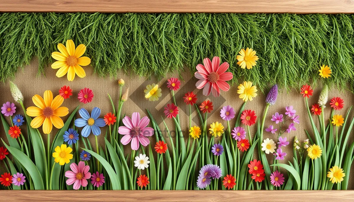 Picture of Pink Summer Flowers in Garden Bouquet