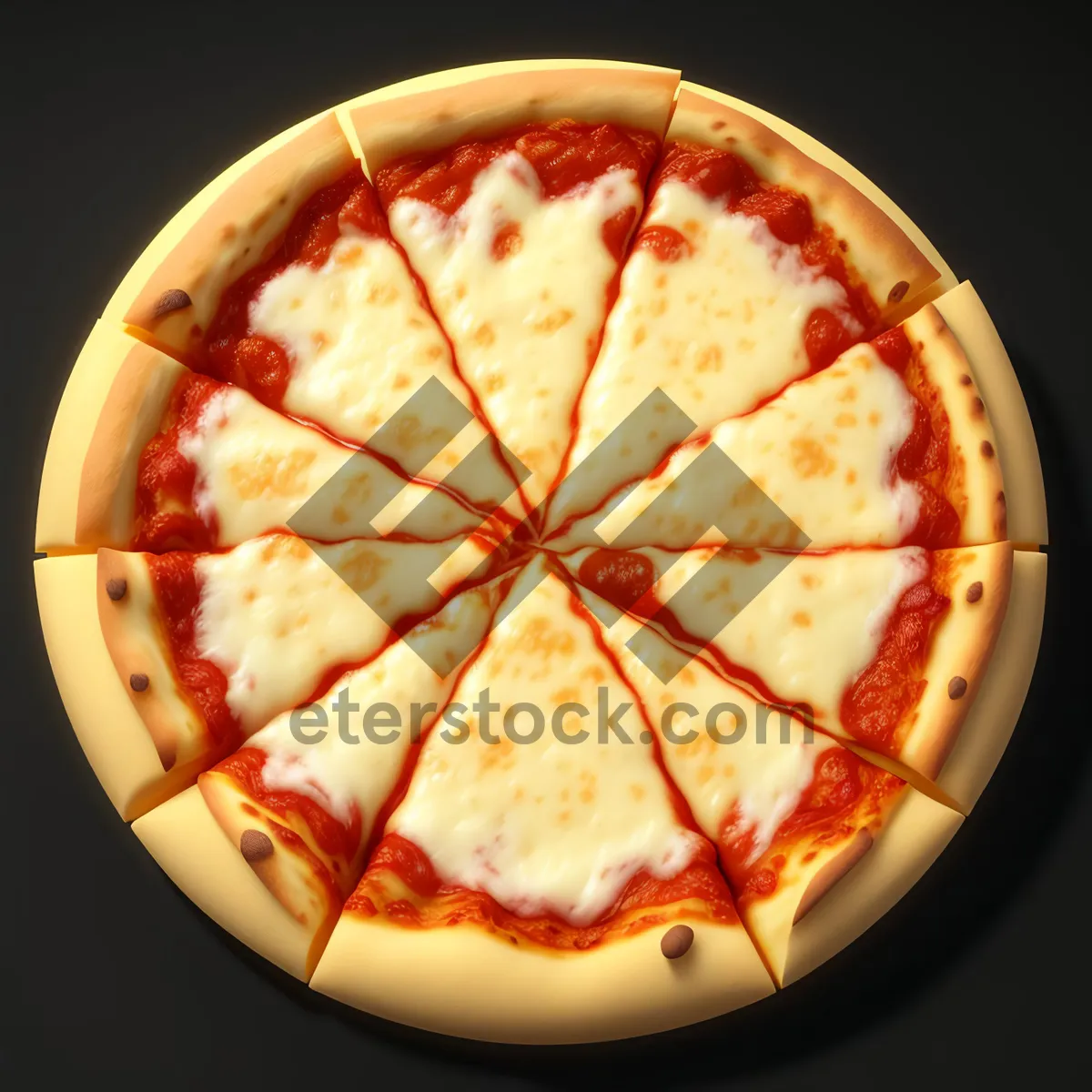 Picture of Delicious Gourmet Pizza with Fresh Ingredients