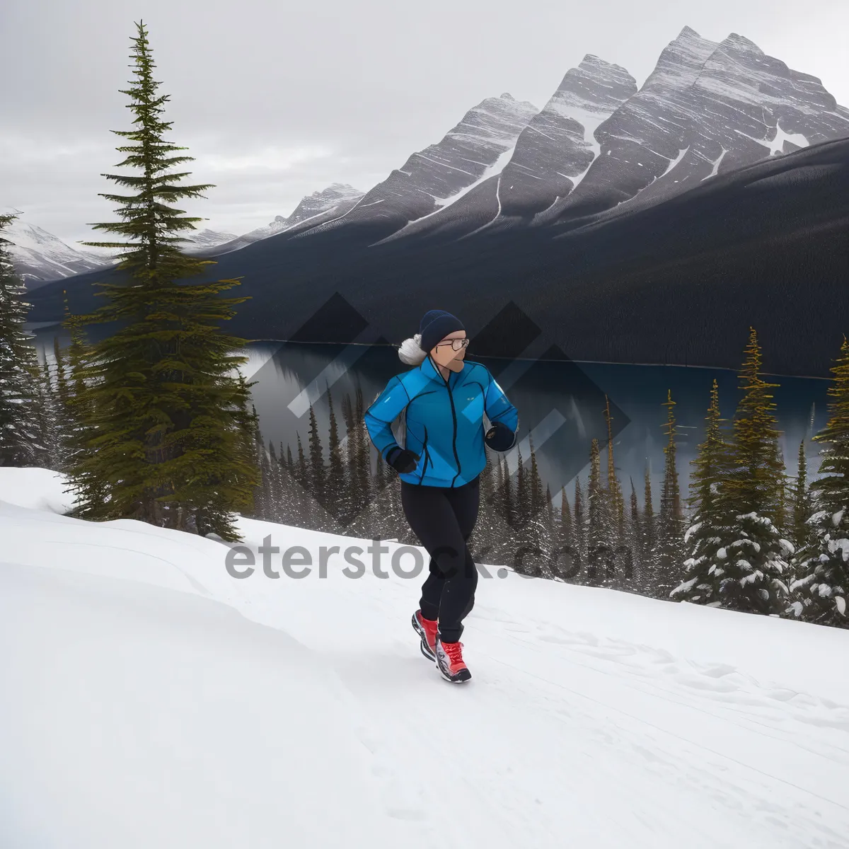 Picture of Winter Wonderland: Skiing on Snowy Mountain Slopes