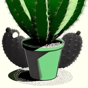 Desert Herb in Vascular Pot: Cactus Agave Flower