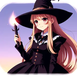 Mysterious Sorcerer in Stylish Black Hat