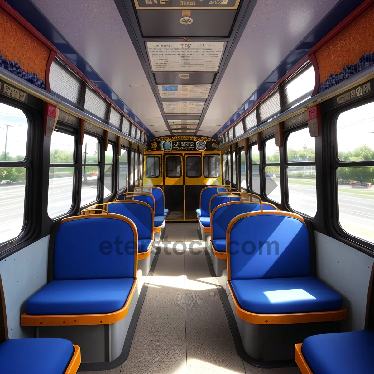 Picture of Fast-paced urban transportation with modern interior design.